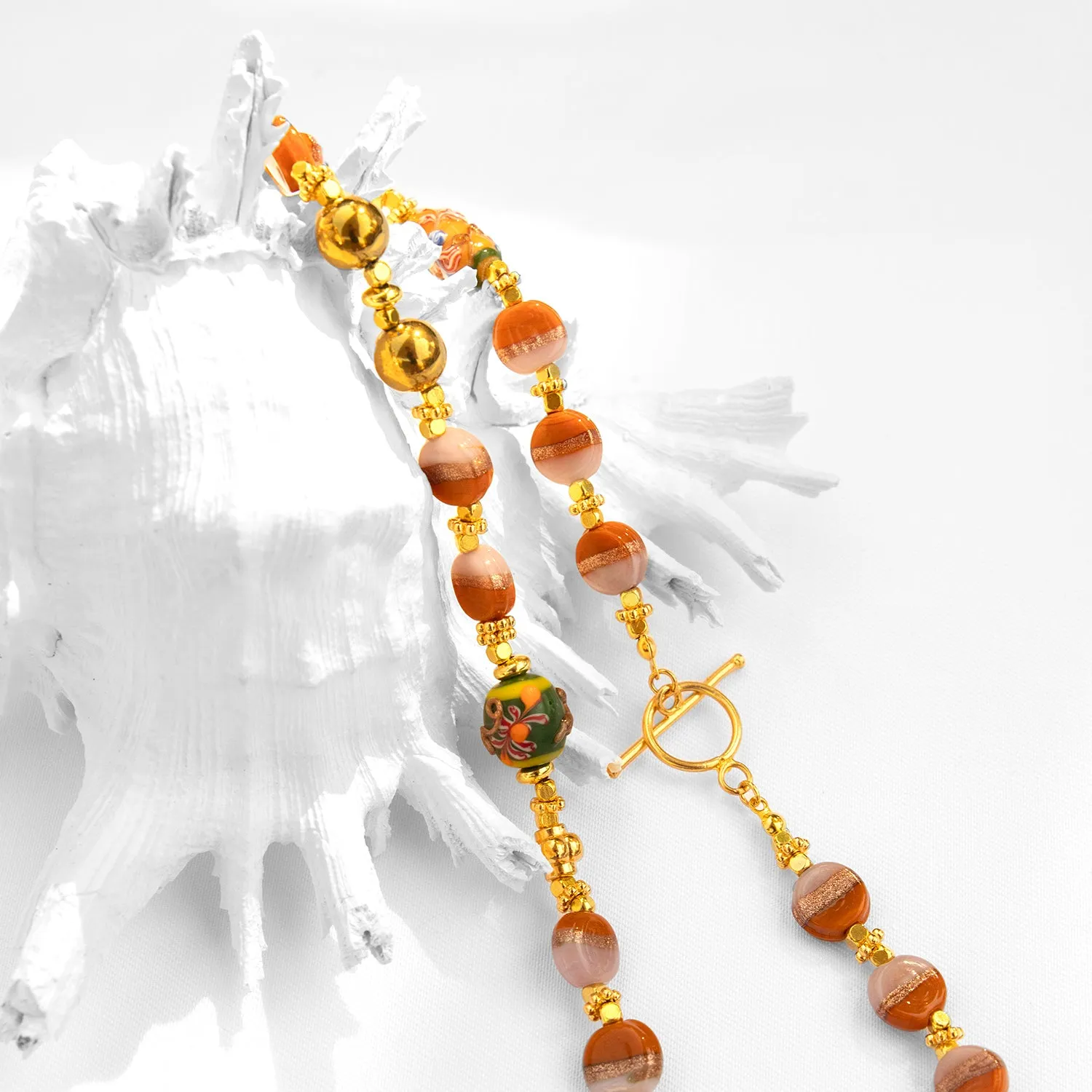 Rosalba Coral Long Necklace