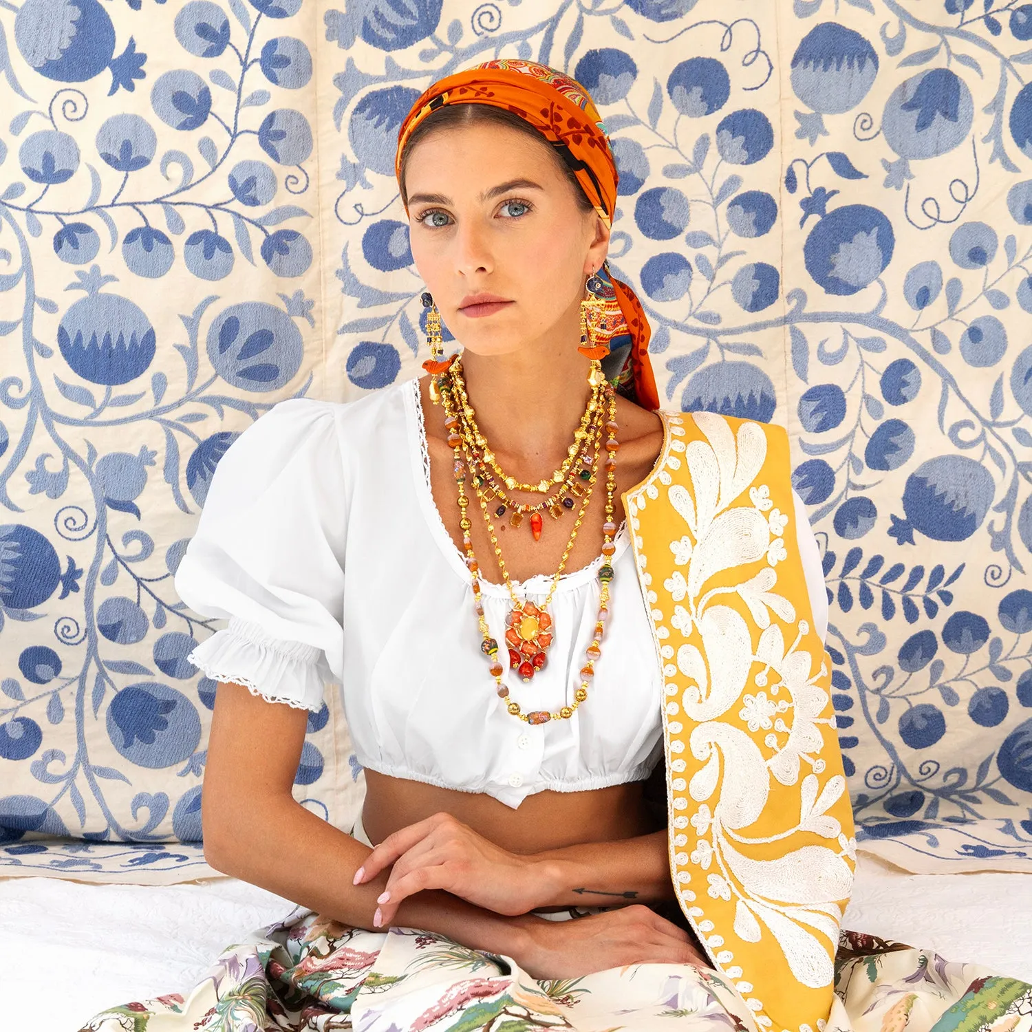 Rosalba Coral Long Necklace
