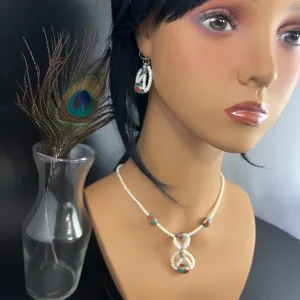 Seed Pearl and Tibetan Jewelry Set