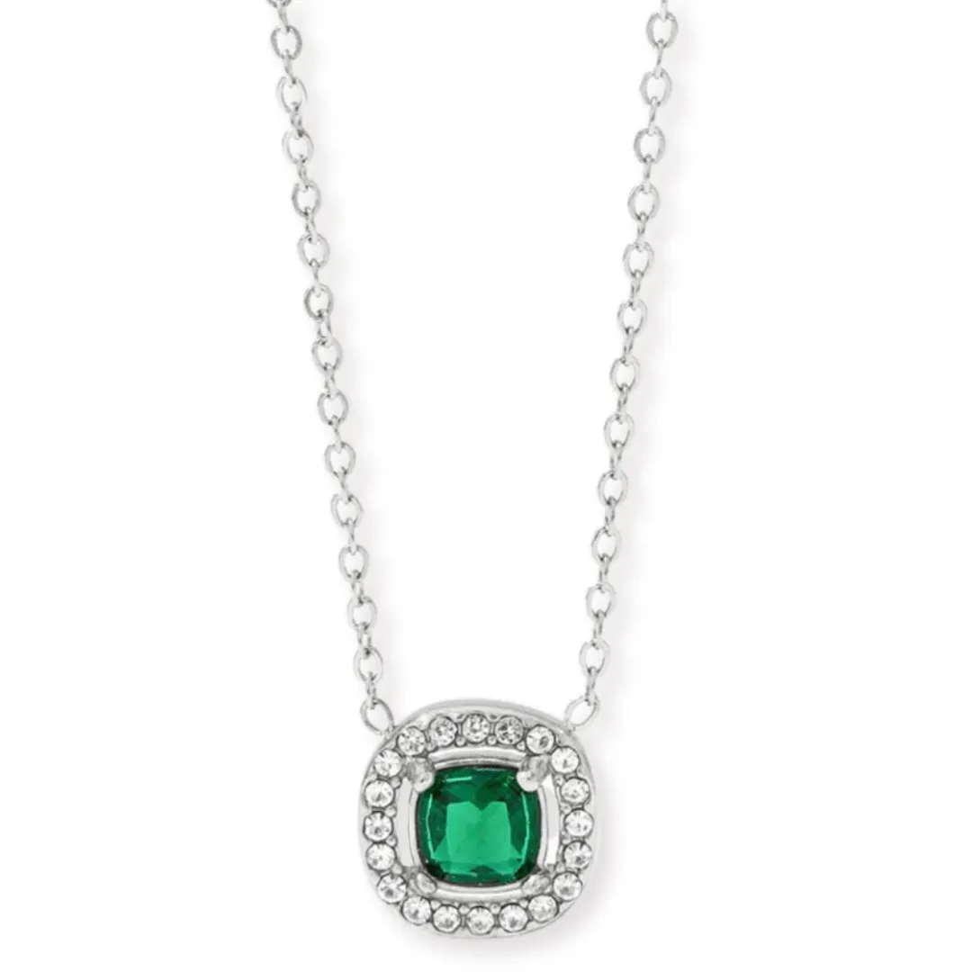 SERENITY NECKLACE SILVER-EMERALD