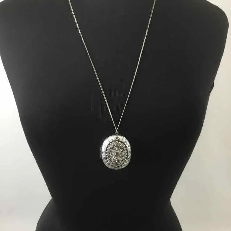 Silver Locket Necklace