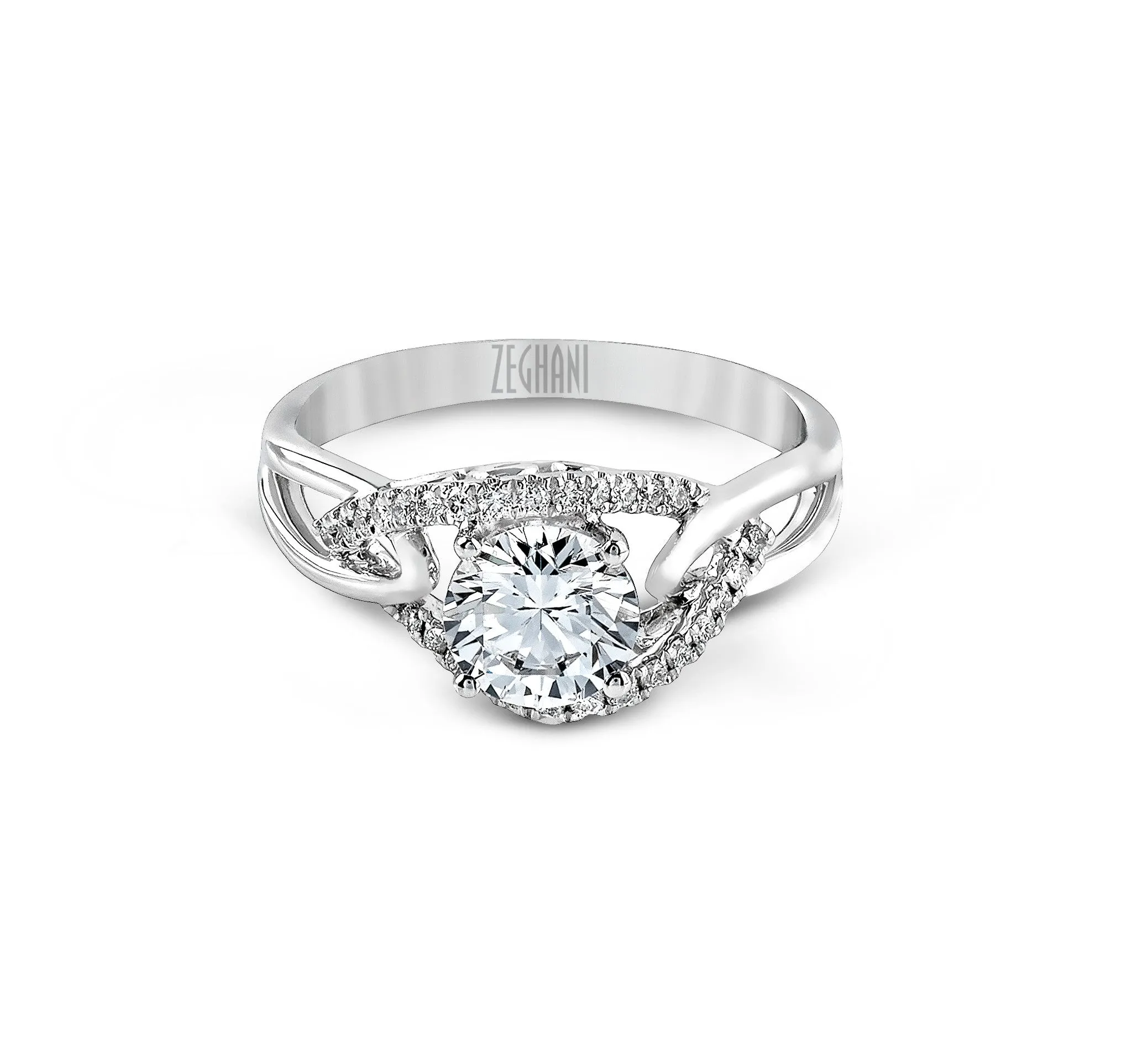 Simon G Open Weave White Gold Engagement Mounting