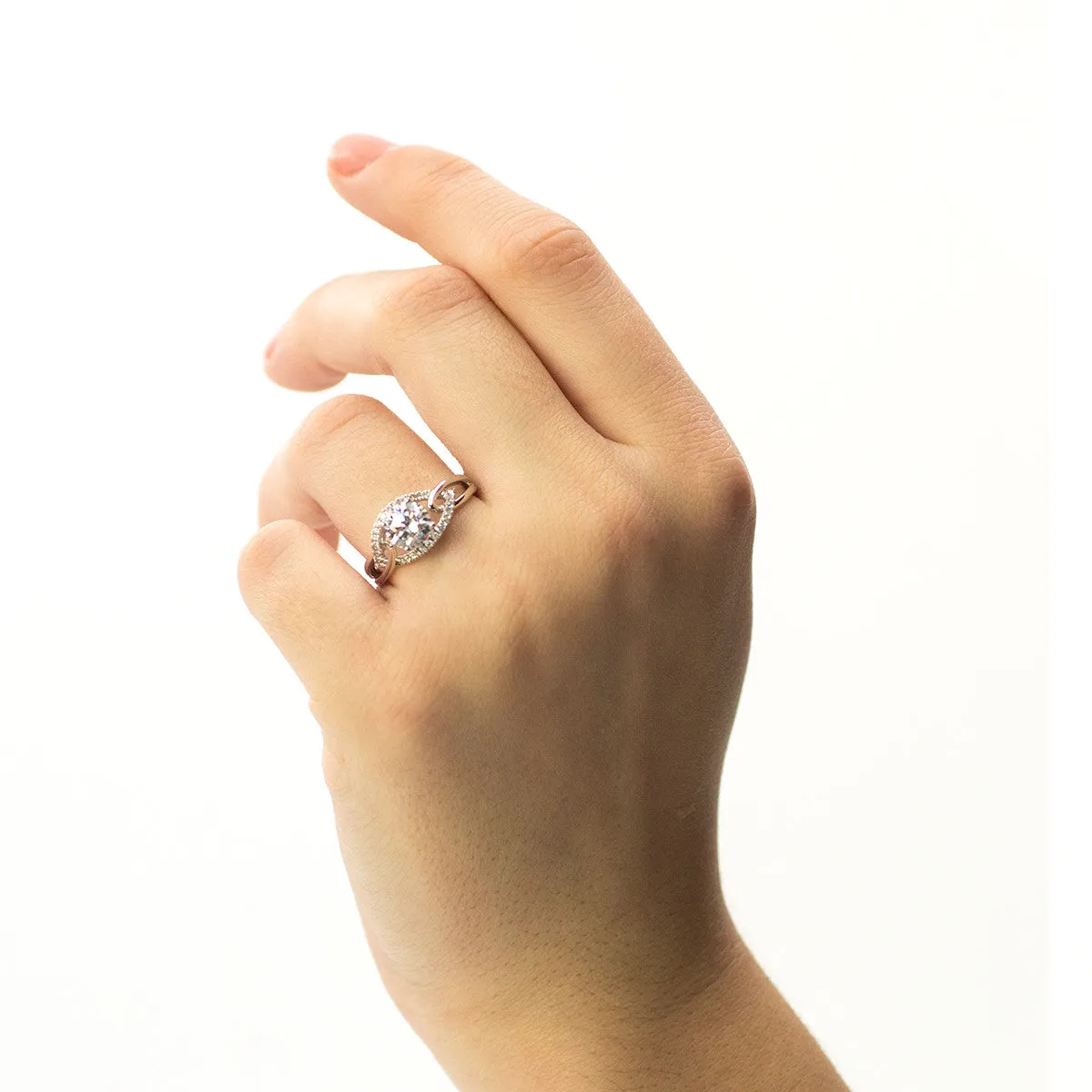 Simon G Open Weave White Gold Engagement Mounting