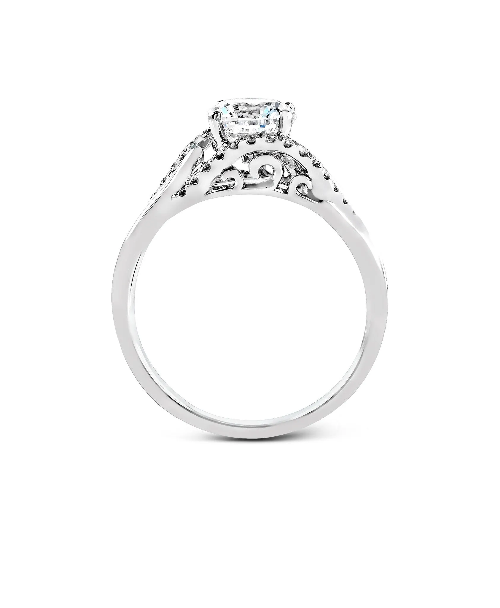 Simon G Open Weave White Gold Engagement Mounting