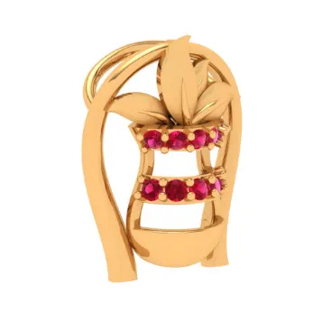 Sleek 22k Gold Kalash Pendant Jewellery By Pc Chandra