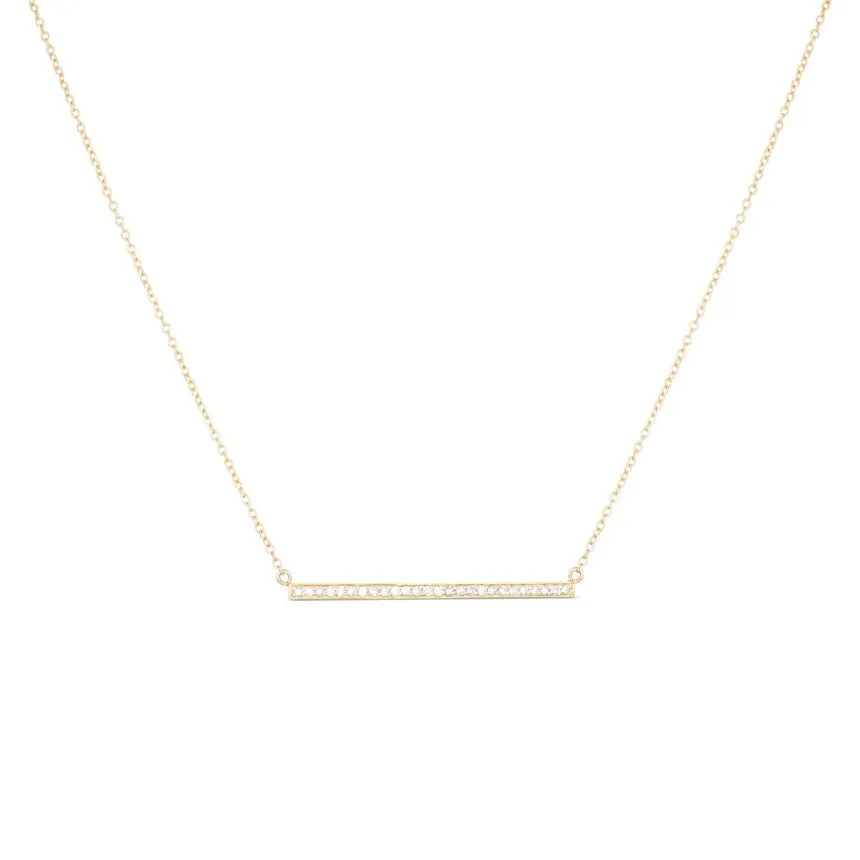 Small Diamond Bar Necklace