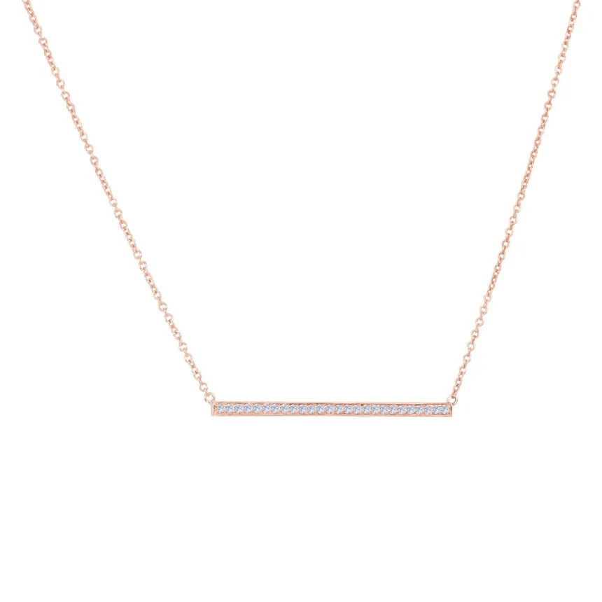 Small Diamond Bar Necklace