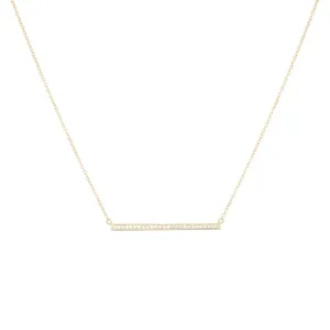 Small Diamond Bar Necklace