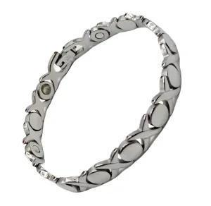 Stainless Steel Magnetic X And O Bracelet