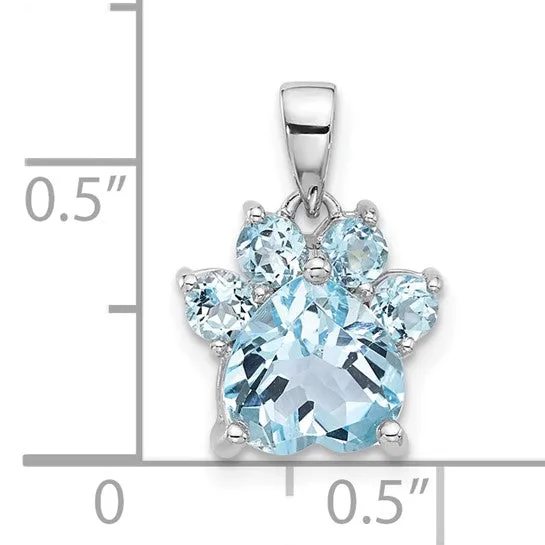 Sterling Silver Gemstone Paw Pendants