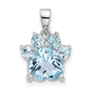 Sterling Silver Gemstone Paw Pendants