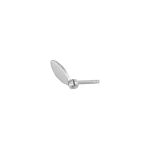 Stine A Big Dot Leaf Earring Light Peridot Silver 1263-00-S