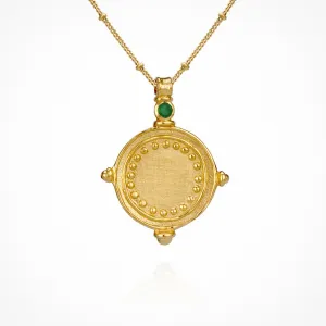 Sura Necklace - Gold   Emerald