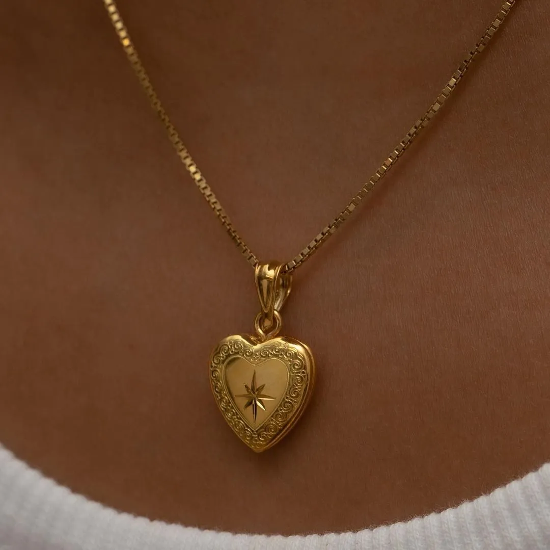 THE MINI ORNATE PHOTO LOCKET NECKLACE