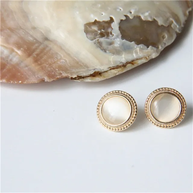 Trend Simulation Pearl Stud Earrings Female Moon Star Flower Rhinestone Wedding Pendant Earrings Fashion Korean Jewelry Earrings