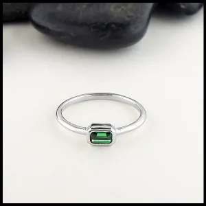 Tsavorite Stacking Ring