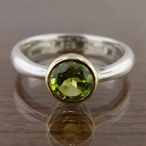 Two-Tone Peridot Ring