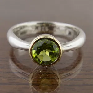 Two-Tone Peridot Ring