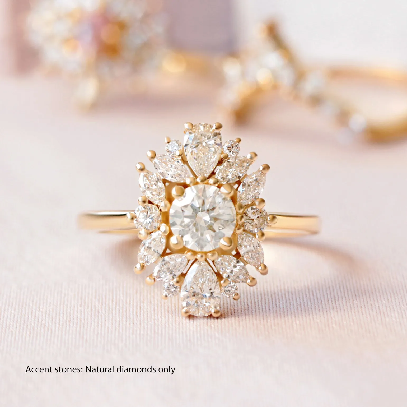 Unique Diamond Engagement Ring, "Odisea"