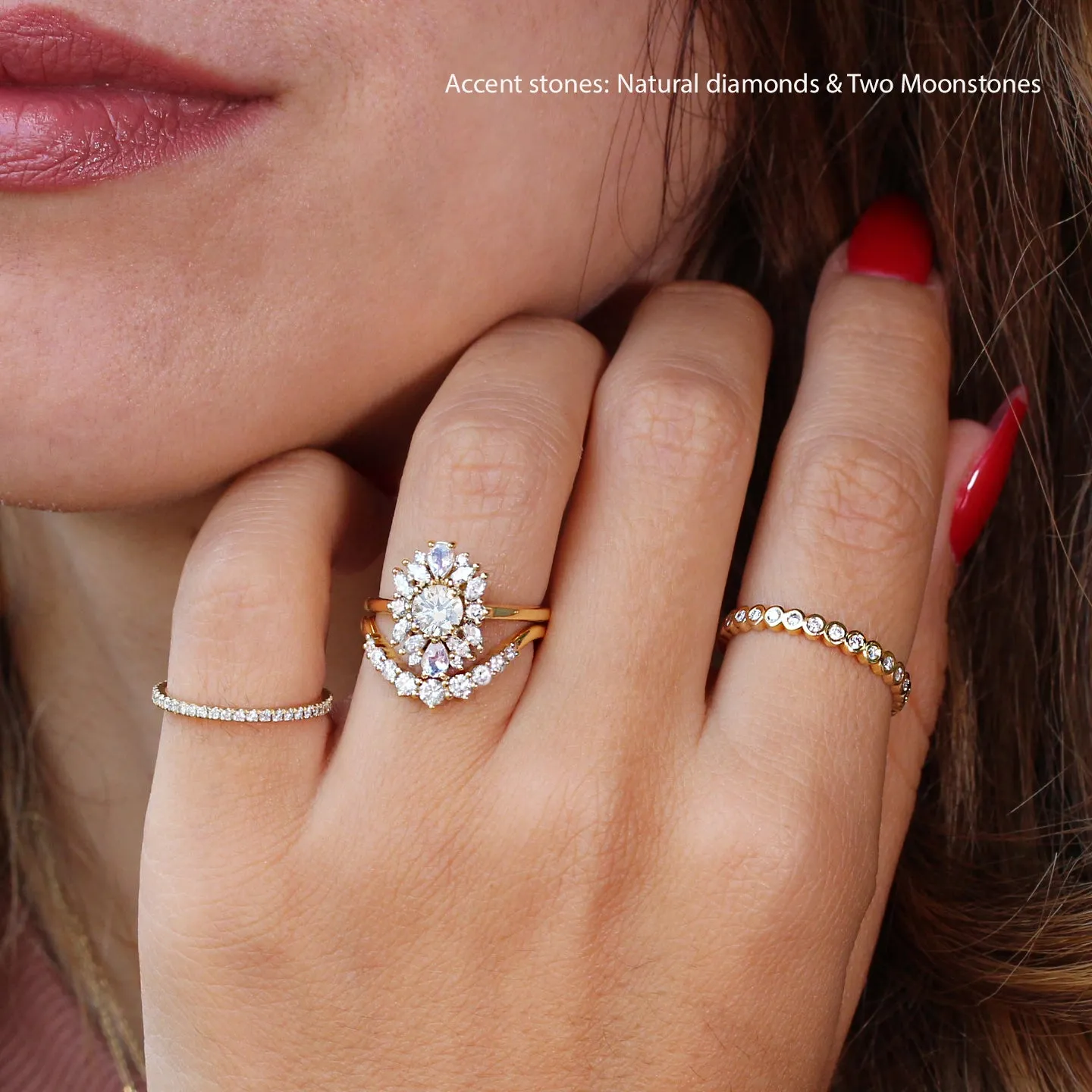Unique Diamond Engagement Ring, "Odisea"