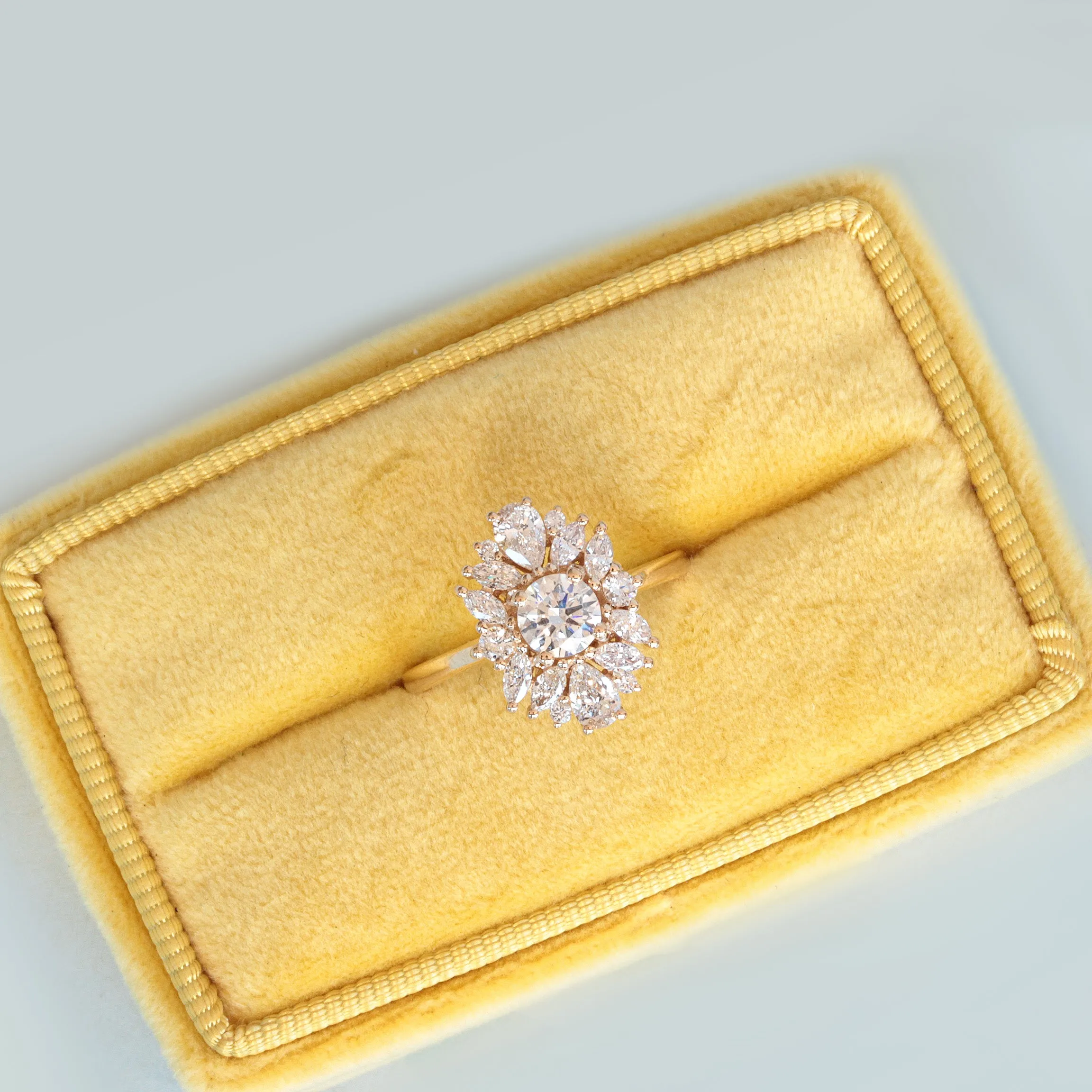 Unique Diamond Engagement Ring, "Odisea"