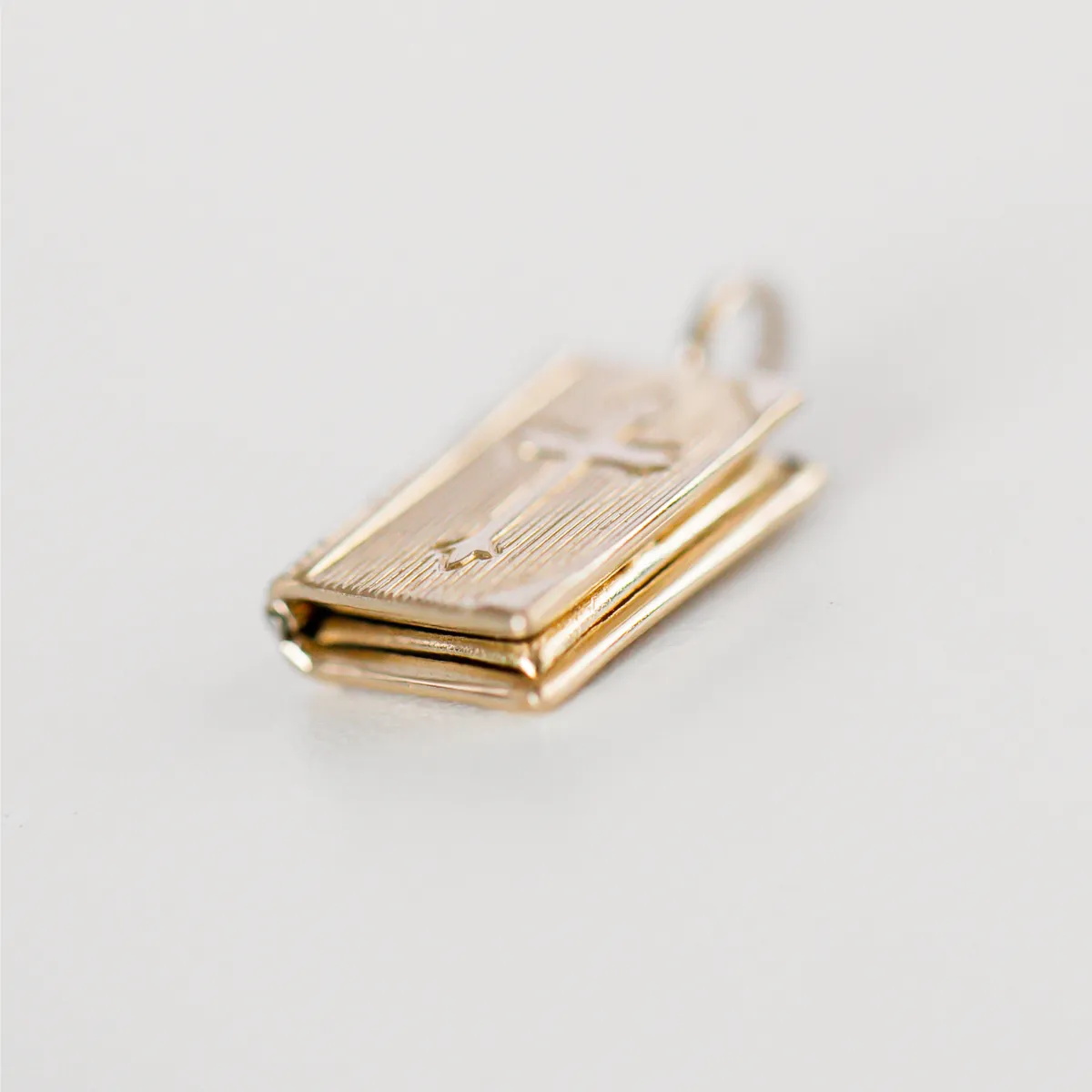 Vintage 14K Gold Bible Locket Charm