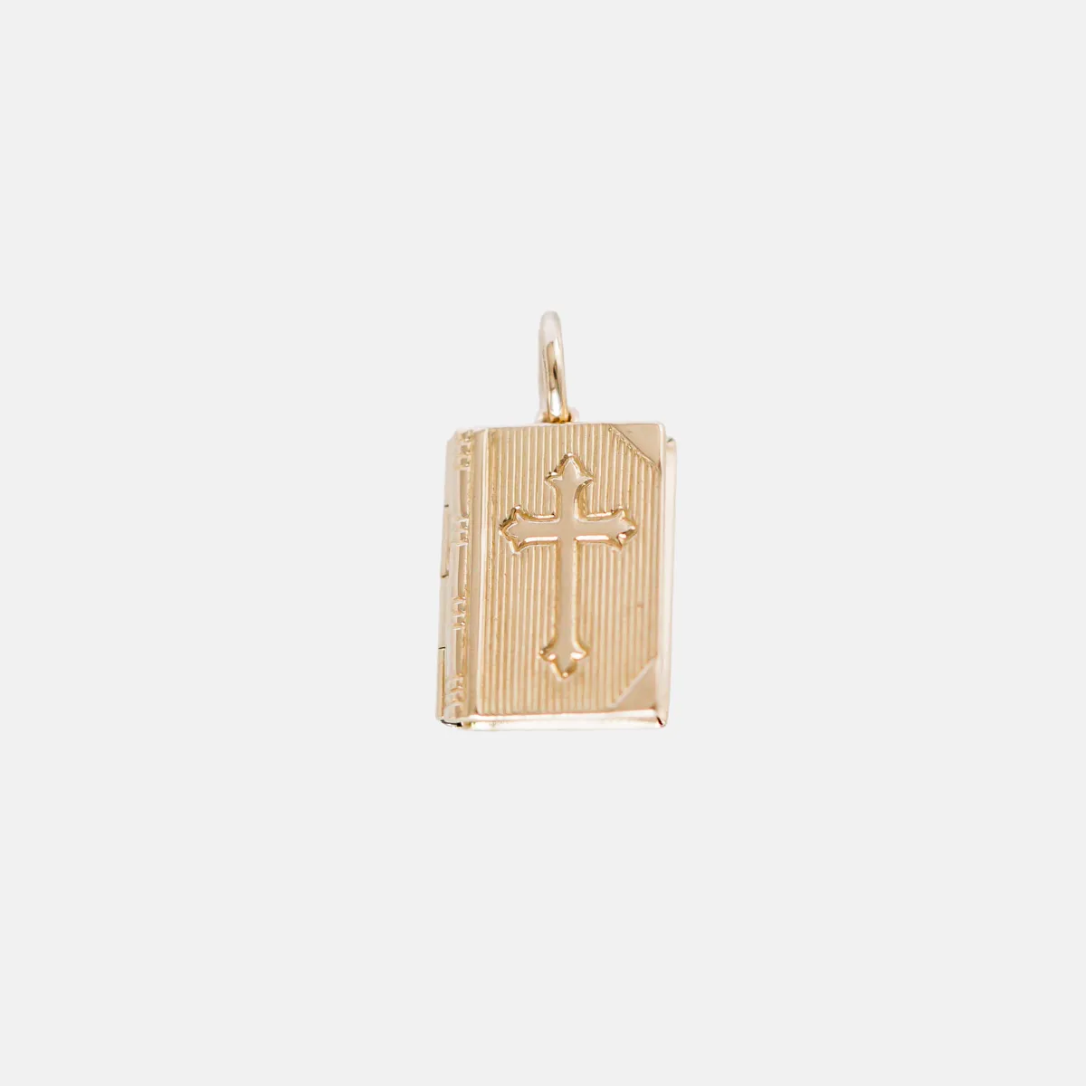 Vintage 14K Gold Bible Locket Charm