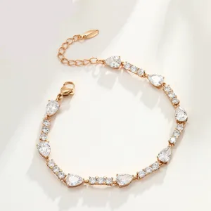 Water drop stitching bracelet ins niche design high-end simple micro-embellished light luxury temperament