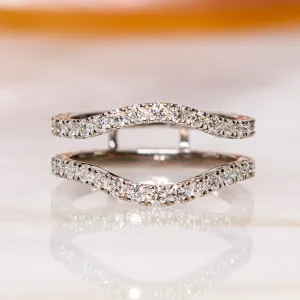Whiteflash Double Band Natural Round cut Diamond Wedding Band